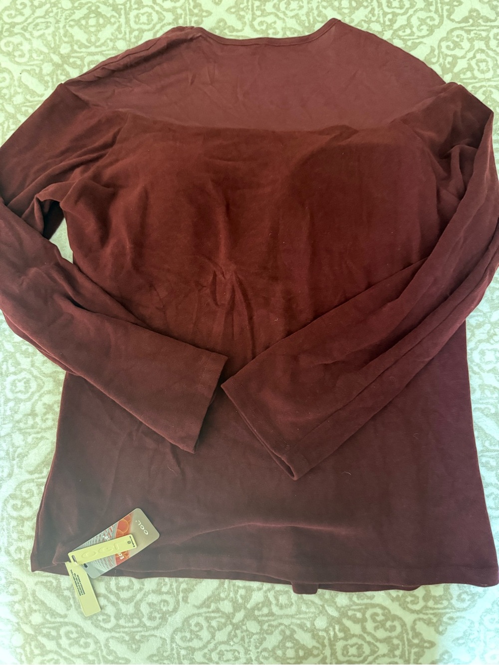OGL Women's Long Sleeve Tee in Deep Burgundy